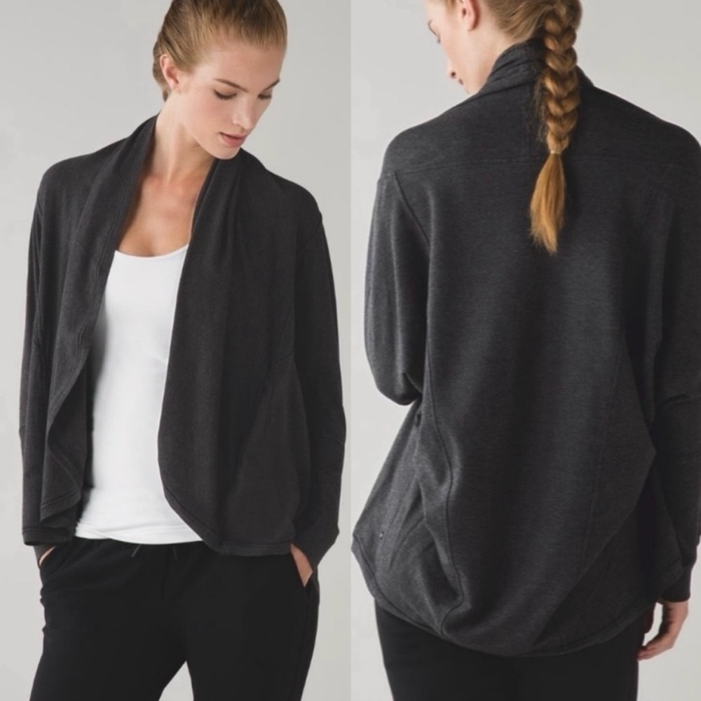 Lululemon To & Flow Gray‎ Wrap Cardigan